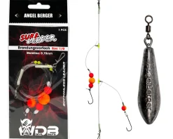 Wild Devil Baits Surf Leader mit Blei Brandungsvorfach Plattfisch Meeresvorfach Salt Rig Brandungssystem Meeresangeln verschiedene Varianten Angelköder
