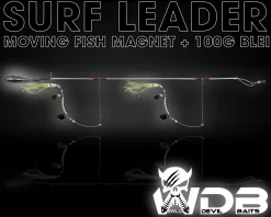 Wild Devil Baits Surf Leader mit Blei Brandungsvorfach Plattfisch Meeresvorfach Salt Rig Brandungssystem Meeresangeln verschiedene Varianten Angelköder