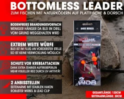 Wild Devil Baits Surf Leader Bottomless Leader Bodenfreies Brandungsvorfach Plattfisch Meeresvorfach Salt Rig Brandungssystem Angelköder