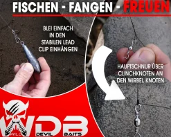 Wild Devil Baits Surf Leader Brandungsvorfach Plattfisch Meeresvorfach Salt Rig Brandungssystem Meeresangeln verschiedene Varianten Angelköder