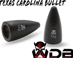 Wild Devil Baits Texas Blei Bullet Weights Texas Carolina Rig Sinker Patronenblei Angelköder