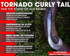 Wild Devil Baits Tornado Curly Tail Twister Gummifisch Shad Kunstköder Softlure Gummiköder Hecht Barsch Zander Angelköder