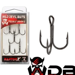 Wild Devil Baits Treble Hooks Raptor X Drilling Raubfischhaken Angelhaken Zielfische