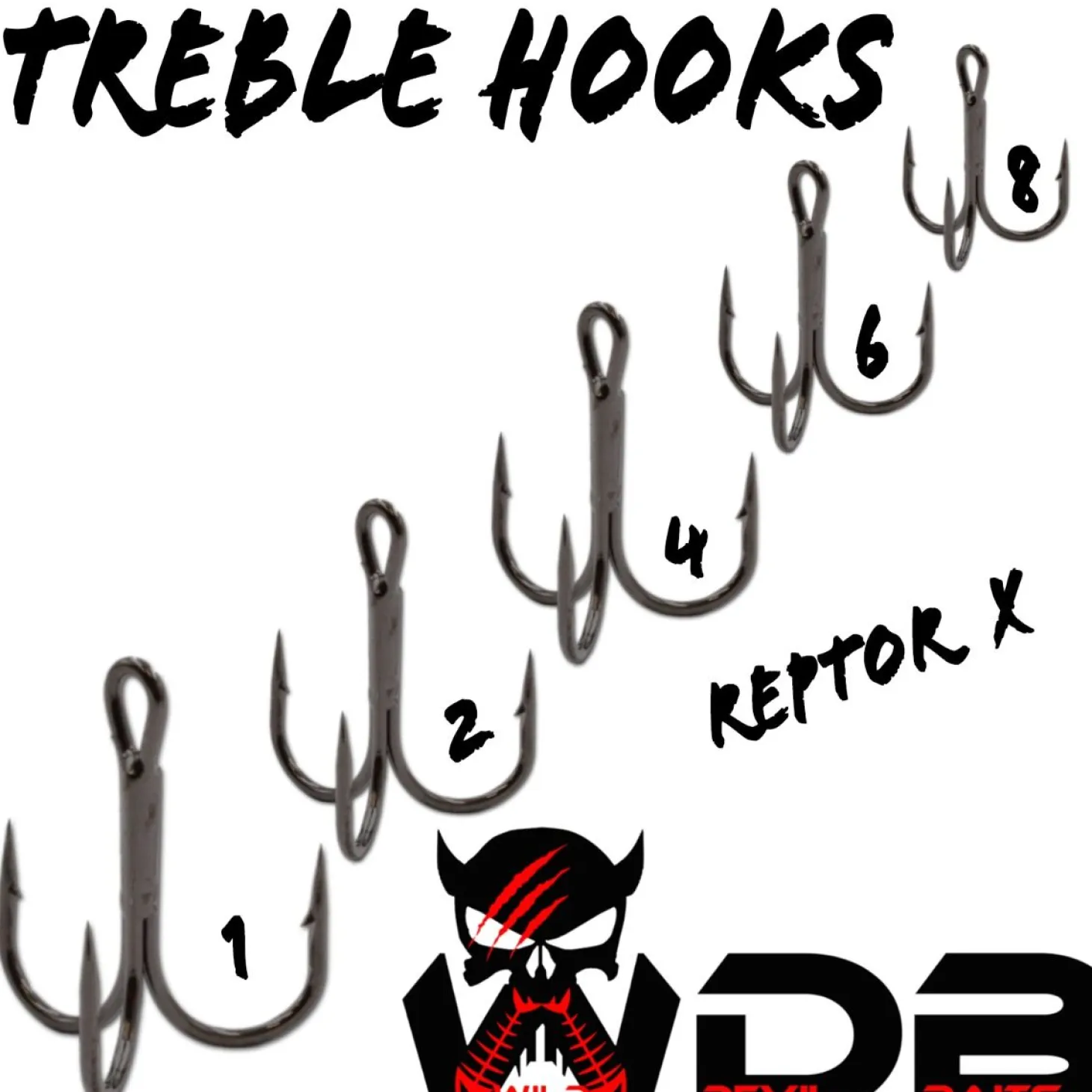 Wild Devil Baits Treble Hooks Raptor X Drilling Raubfischhaken Angelhaken Zielfische