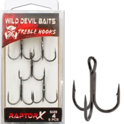 Wild Devil Baits Treble Hooks Raptor X Drilling Raubfischhaken Angelhaken Zielfische