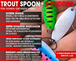 Wild Devil Baits Trout Spoon Fire Tiger Forellen Blinker Mini Spoon Forellenangeln Angelköder