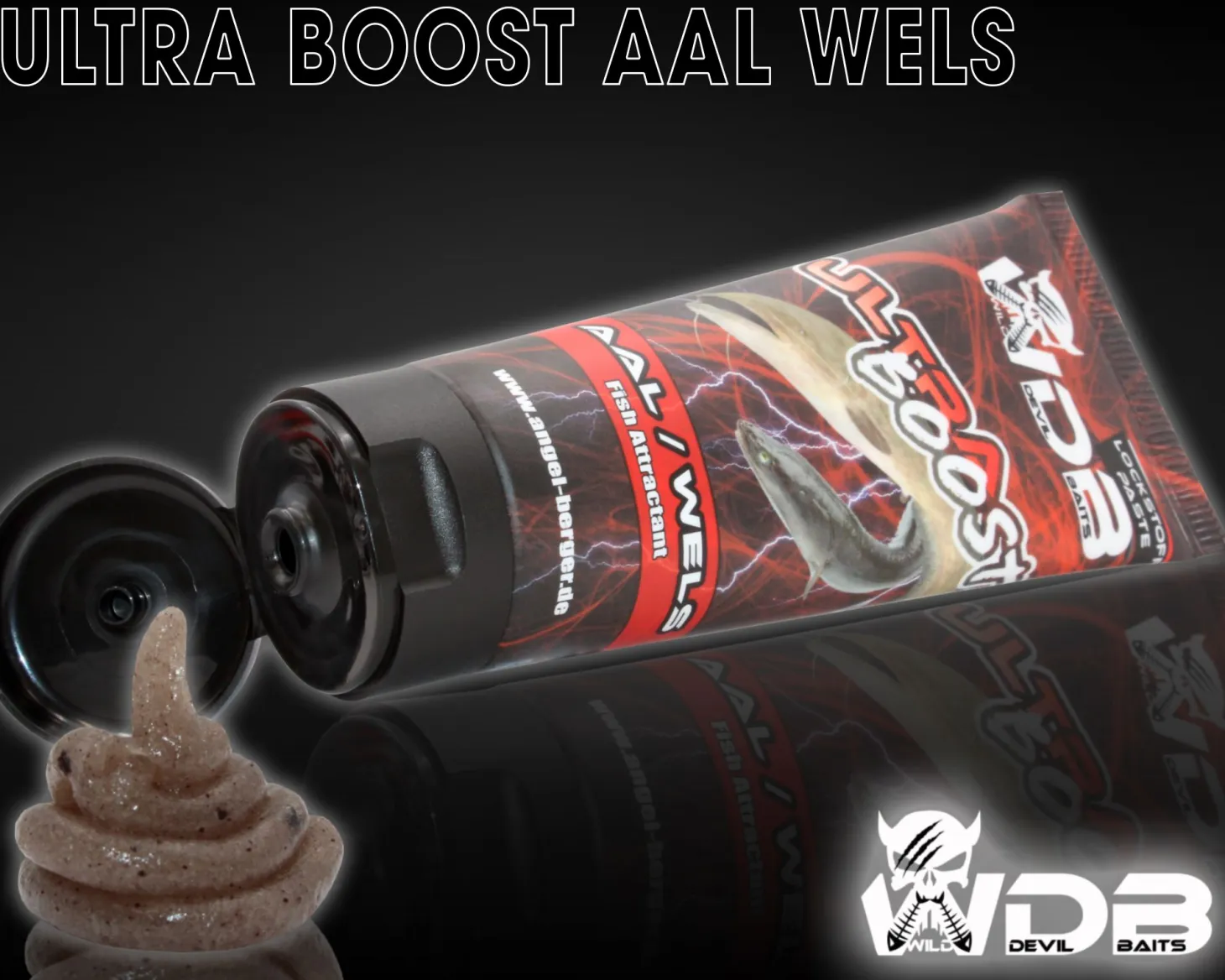 Wild Devil Baits Ultra Boost Raubfischpaste Aal/Wels Lockstoff Paste Fish Attractant Köder Paste Raubfisch Aroma Futtermittel