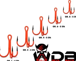 Wild Devil Baits UV Treble Hooks Raptor X Drilling UVO Raubfischhaken Fishing Hook Angelköder
