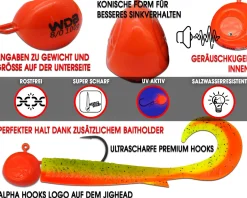 Wild Devil Baits UVO Rattle Curly Sand Eel Twister Sandaal Meeres Shad Gummifisch Sandeel Meeresangeln Angelköder