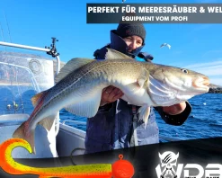 Wild Devil Baits UVO Rattle Curly Sand Eel Twister Sandaal Meeres Shad Gummifisch Sandeel Meeresangeln Angelköder