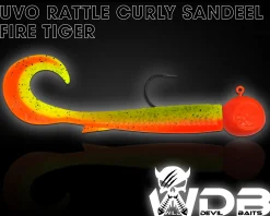 Wild Devil Baits UVO Rattle Curly Sand Eel Twister Sandaal Meeres Shad Gummifisch Sandeel Meeresangeln Angelköder