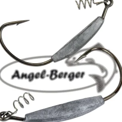 Wild Devil Baits Weighted Offset Hook 3 Stück mit Köderspirale Angelköder