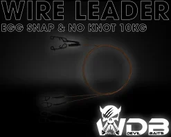 Wild Devil Baits Wire Leader Egg Snap - No Knot 7x7 Stahlvorfach 50cm Spinnvorfach Raubfisch Vorfach Kunstköder Vorfächer Angelzubehör