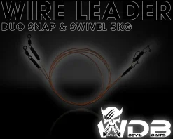 Wild Devil Baits Wire Leader Duo Snap - Swivel 7x7 Stahlvorfach 30cm Spinnvorfach Raubfisch Vorfach Kunstköder Vorfächer Zielfische