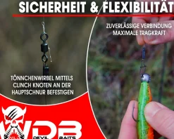 Wild Devil Baits Wire Leader Duo Snap - Swivel 7x7 Stahlvorfach 30cm Spinnvorfach Raubfisch Vorfach Kunstköder Vorfächer Zielfische