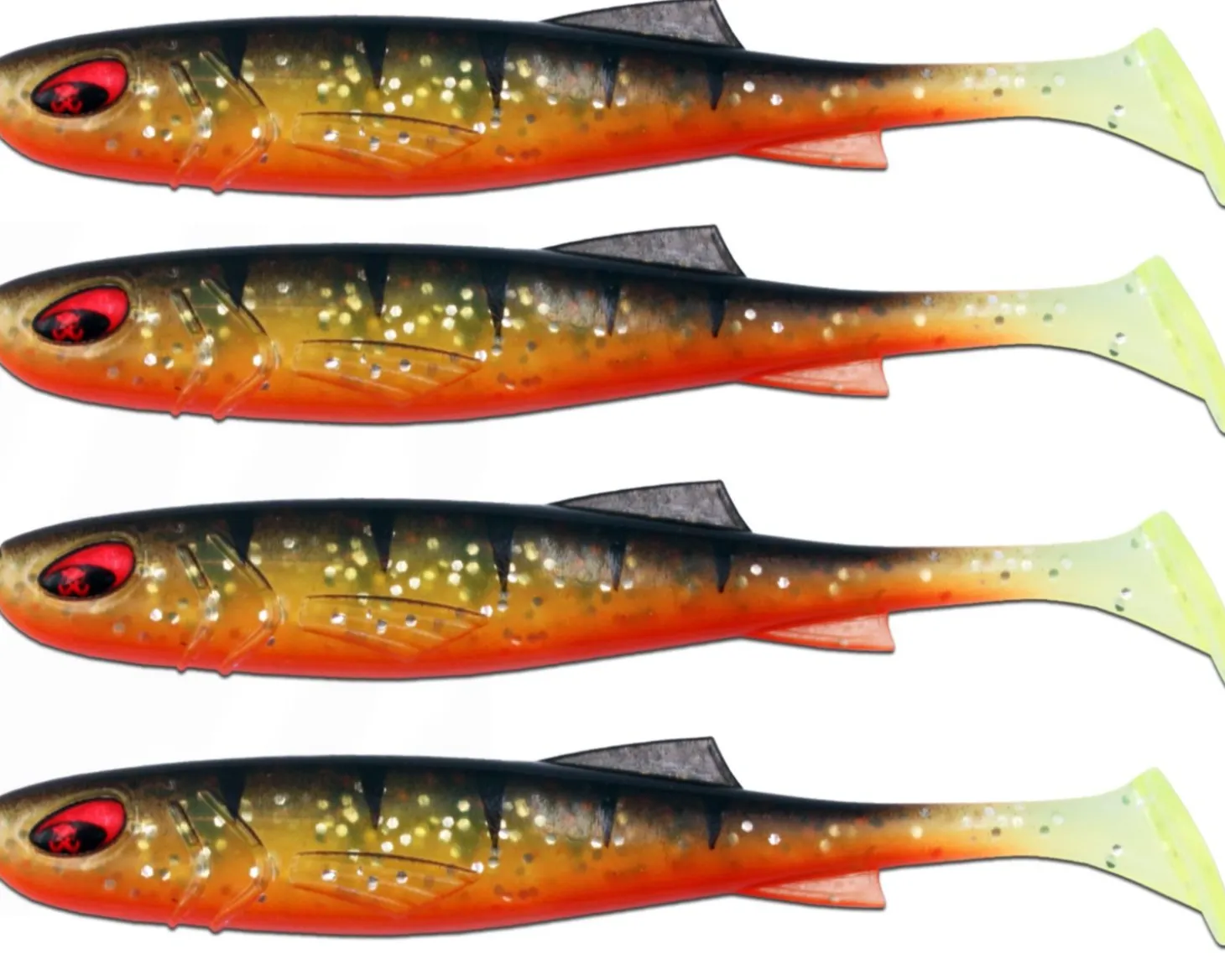 Wild Devil Baits Zander Scout UV Perch Shad Gummifisch Softlure Angelköder