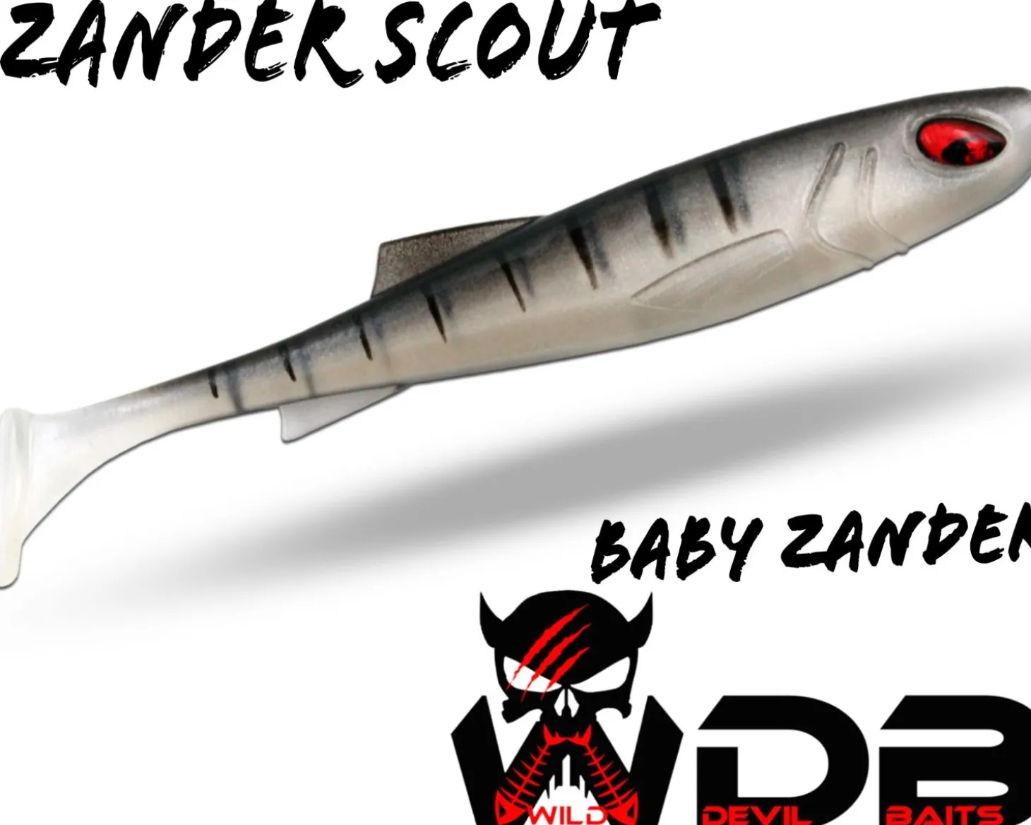 Wild Devil Baits Zander Scout Baby Zander Shad Gummifisch Softlure Angelköder