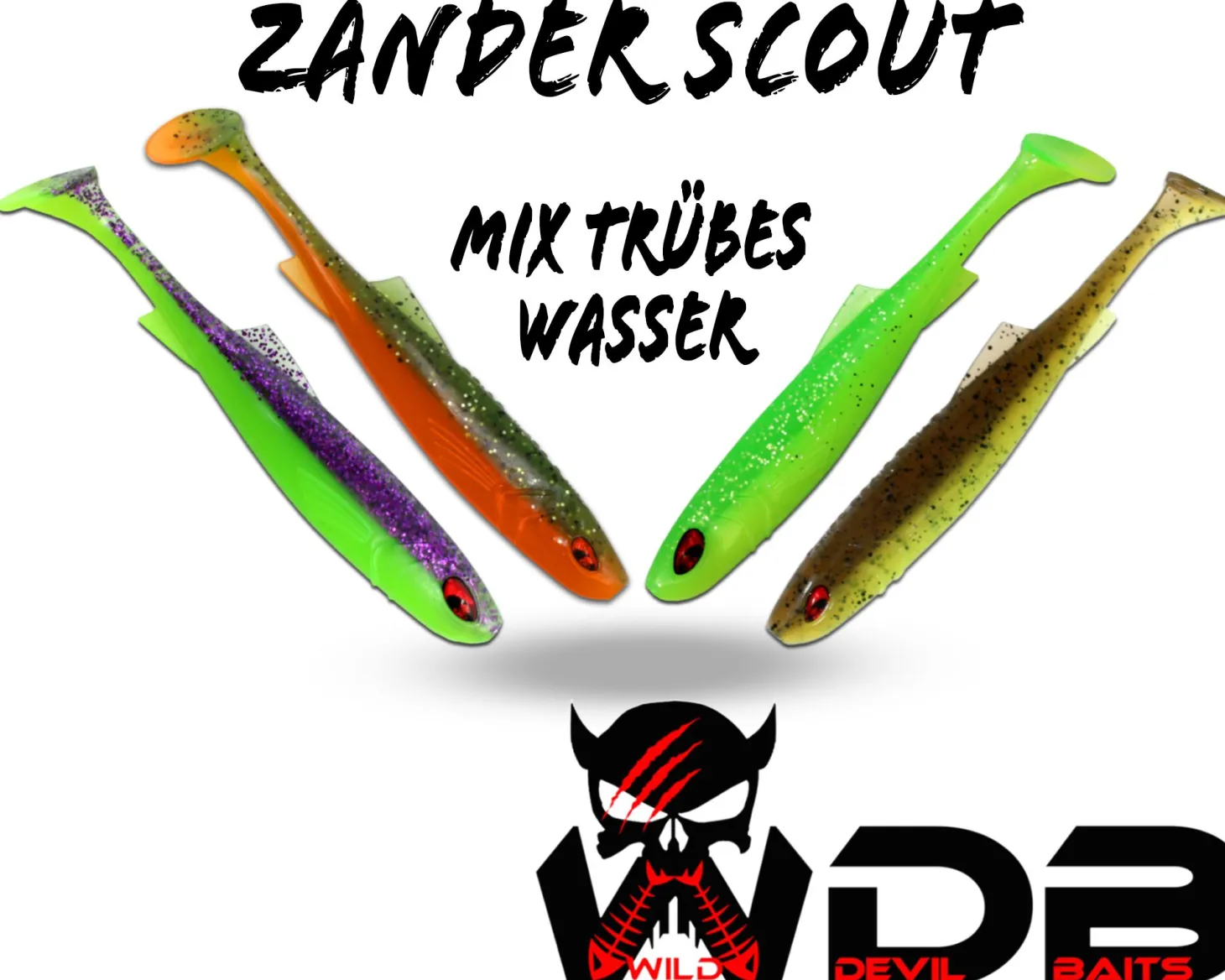 Wild Devil Baits Zander Scout 10 cm Shad Gummifisch Softlure Angelköder