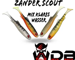 Wild Devil Baits Zander Scout 10 cm Shad Gummifisch Softlure Angelköder