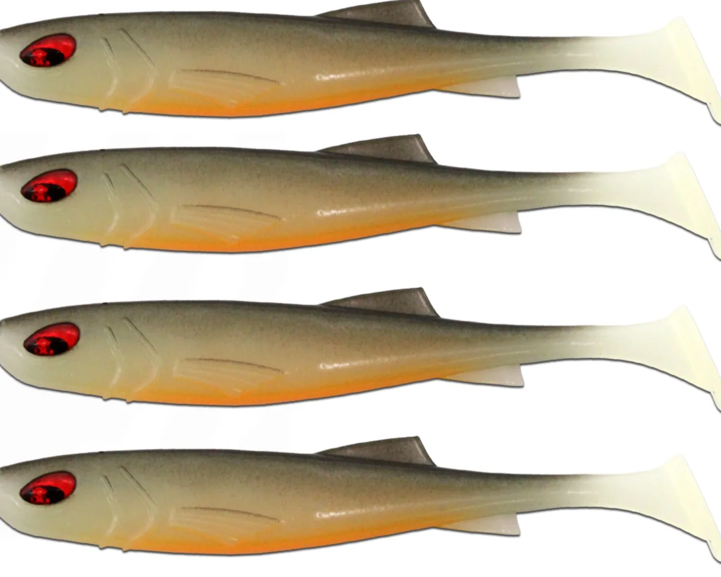 Wild Devil Baits Zander Scout Hot Olive Shad Gummifisch Softlure Angelköder