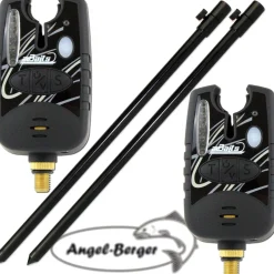 2x Angel Berger Elektronische Bissanzeiger mit Tele Erdspeer Friedfischangeln